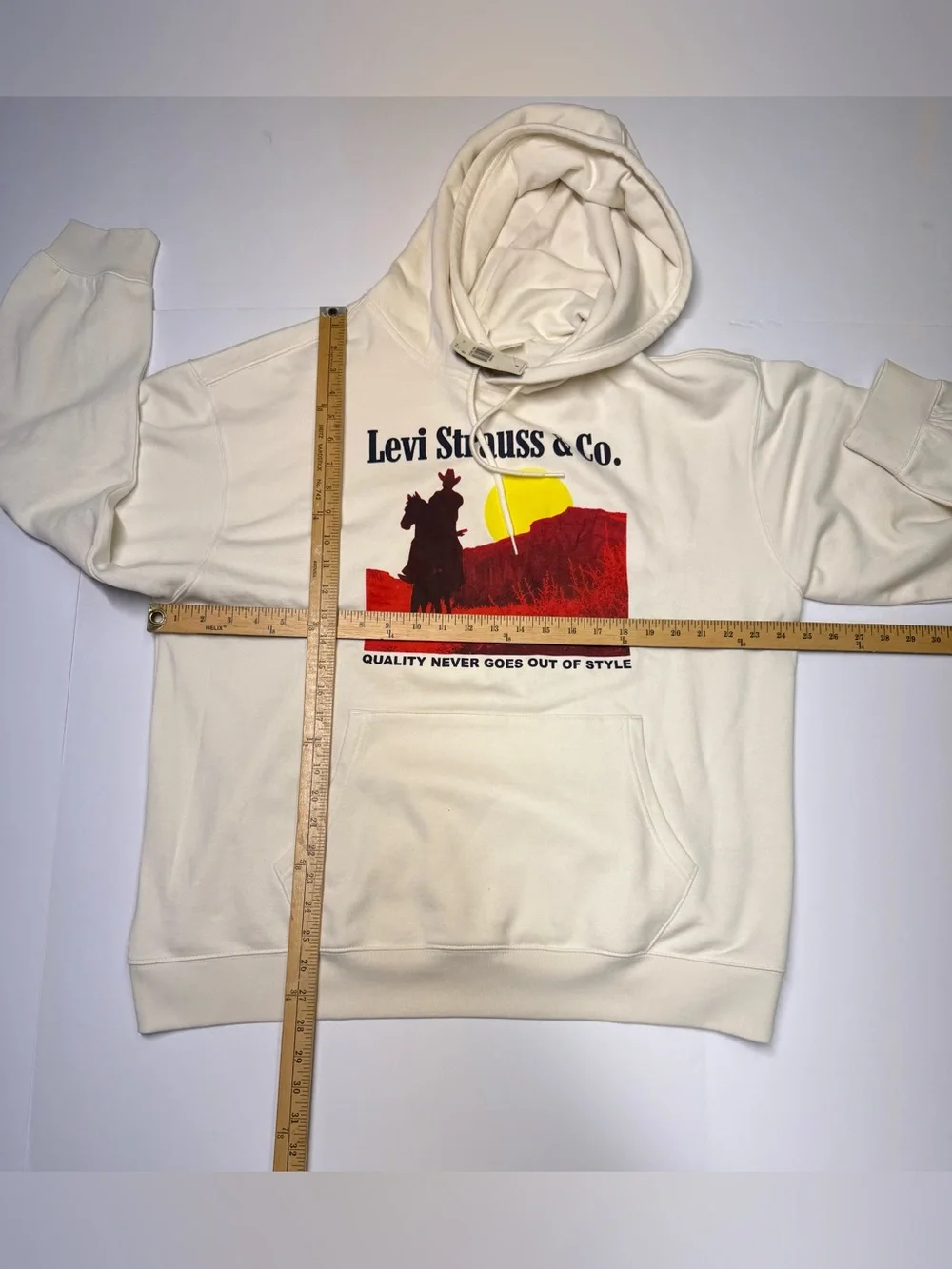 Levis Hoodie Sweatshirt Relaxed Fit Western Graphic Print Men's XL Retail $59NWT